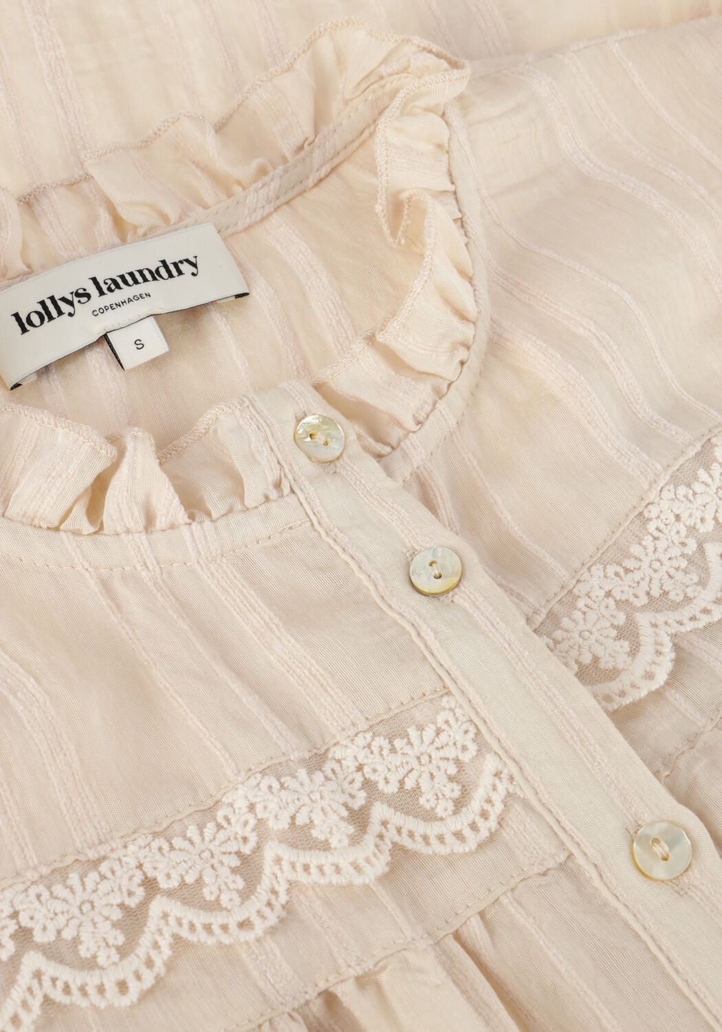 LOLLYS LAUNDRY AIRLIE SHIRT Blouses Cr&egrave;me - large
