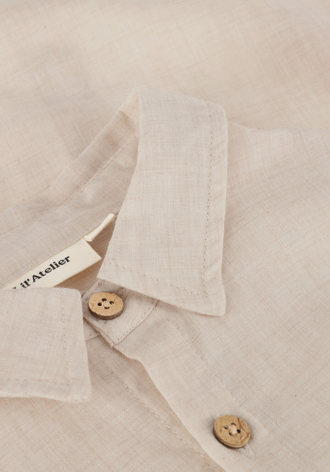 LIL' ATELIER Chemise d&eacute;contract&eacute; NMMTAROU SS LOOSE SHIRT LIL &Eacute;cru - large