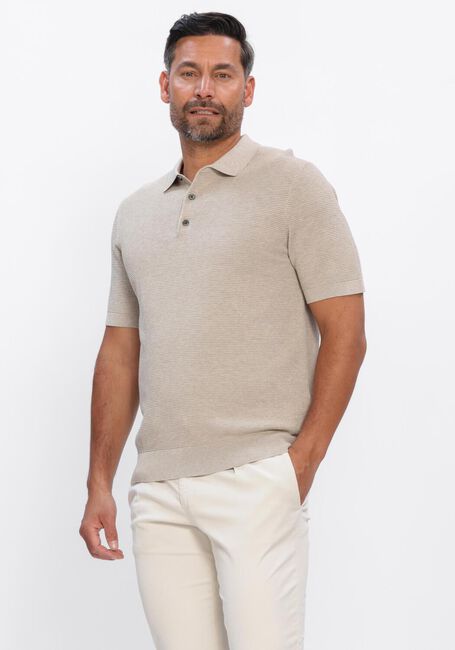 PROFUOMO Polo POLO SS AERO EASE WAFFLE STRUCTURE en beige - large