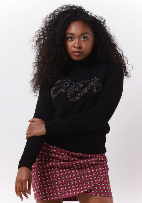 LIU JO Col roul&eacute; MAGLIA CHIUSA M/L LJ LOGO GLAM en noir - large