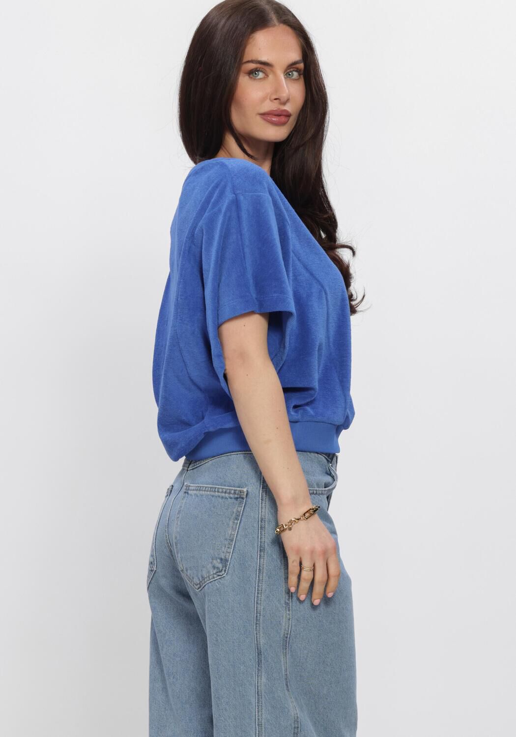 Blauwe BY-BAR Tops & T-shirts NUKI SLUB TOP - large