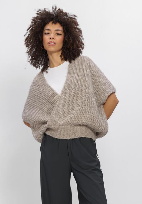 Taupe PENN & INK Trui W26C396 - large