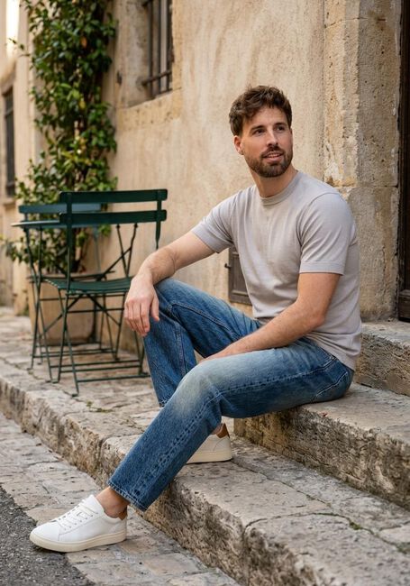 DRYKORN T-shirt ANTON 520062 Gris clair - large