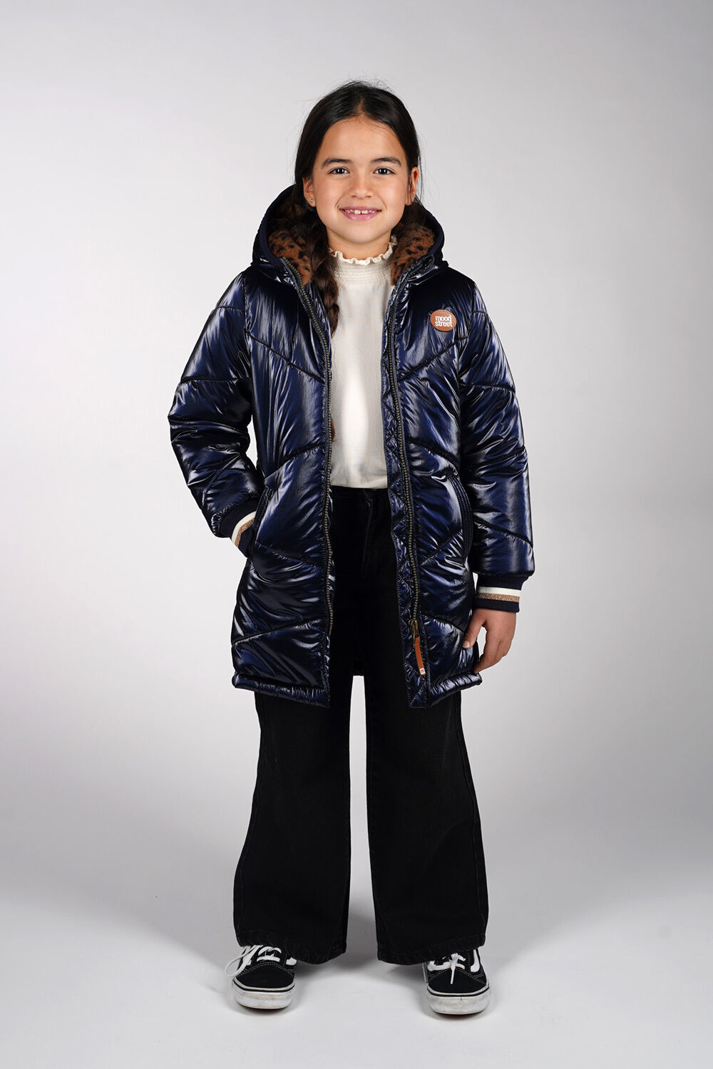 Donkerblauwe MOODSTREET Gewatteerde jas JAIRA - large