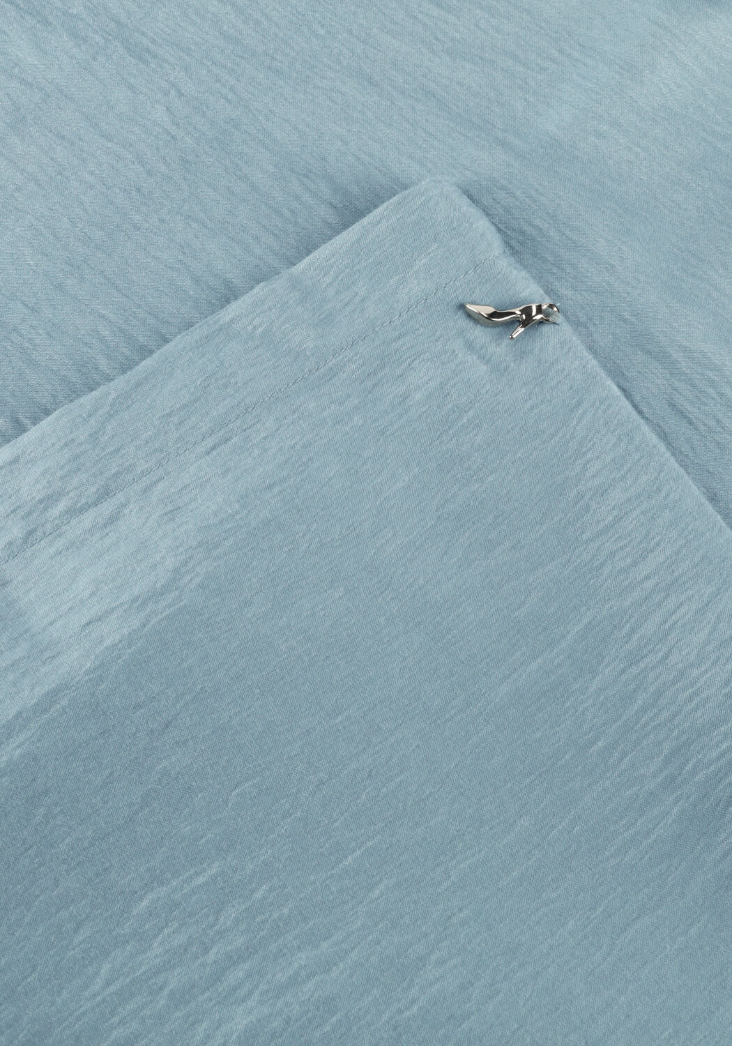 Lichtblauwe JANSEN AMSTERDAM Top ODILE TOP WS 116 SHORT SLEEVE HIGH NECK - large