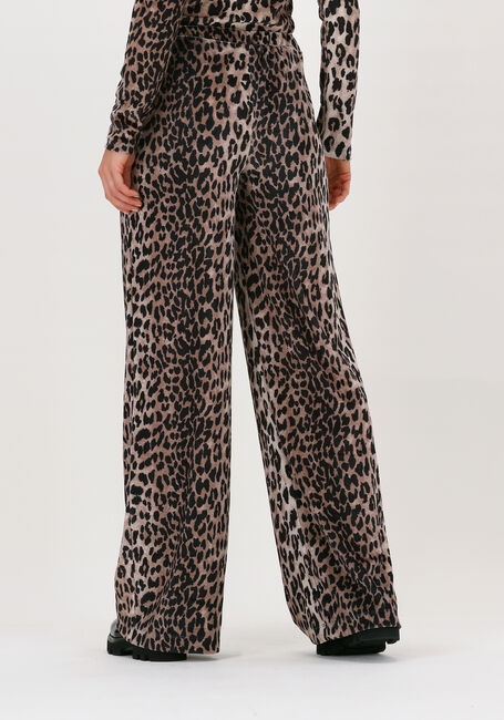 Bruine CATWALK JUNKIE Wijde broek TR WILD LEOPARD VELVET - large
