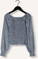Blauwe NOBELL  TESSA SMOCKED DENIM FLOWER BLOUSE Blauwe NOBELL  TESSA SMOCKED DENIM FLOWER BLOUSE - medium