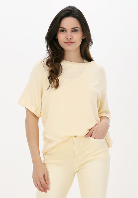 SUMMUM Haut SWEATER SHORT SLEEVE FLUID SWE en jaune - large