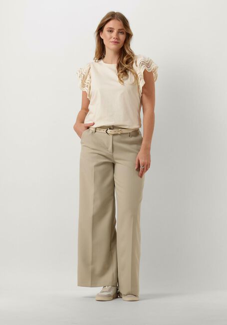 SUMMUM T-shirt JERSEY TOP TEE WITH LACE Blanc - large
