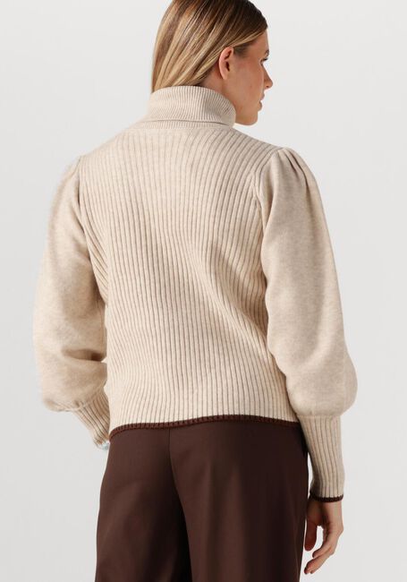 CO'COUTURE Pull ROW PUFF RIB ROLLNECK en beige - large