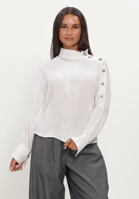 Witte CO'COUTURE  CAMELLOCC ASYM BUTTON BLOUSE - large
