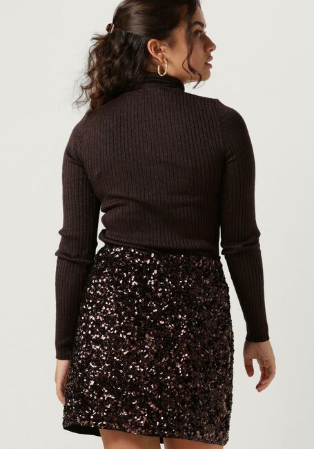 SELECTED FEMME Col roulé SLFLYDIA LS KNIT ROLLNECK LUREX B en marron - large