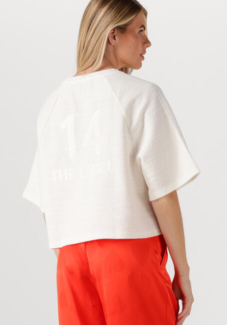 ALIX THE LABEL T-shirt LADIES KNITTED BOUCLE T-SHIRT Crème - large