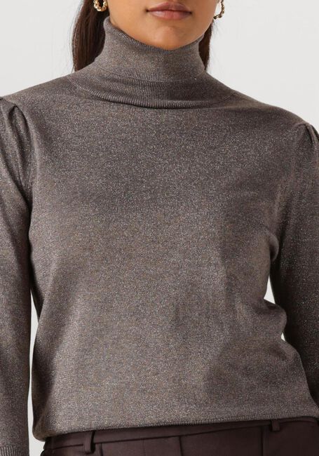 NUKUS Col roulé SYLVIA PULLOVER LUREX en taupe - large
