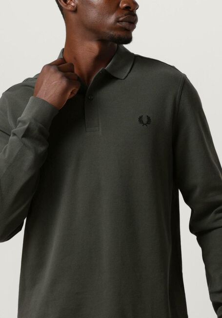 FRED PERRY Polo LONG SLEEVE PLAIN FRED PERRY SHIRT Olive - large