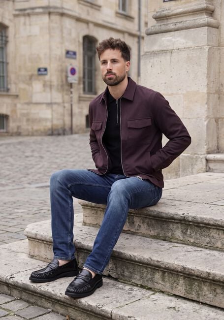 GENTI Surchemise OVERSHIRT RITS Bordeaux - large