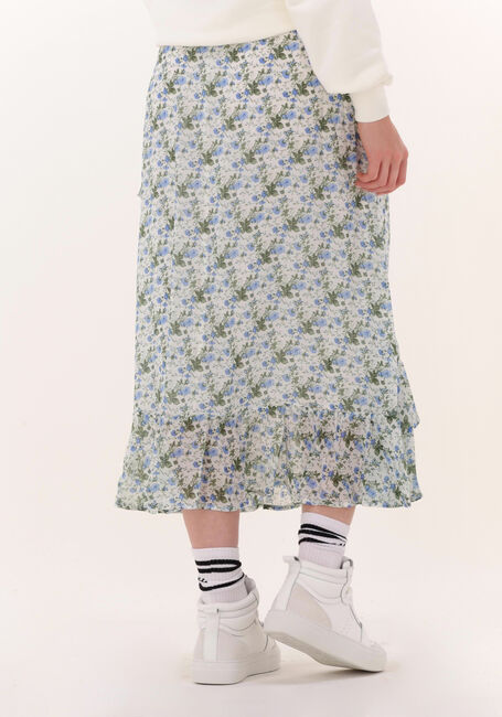 COLOURFUL REBEL Jupe midi TIMI FLOWER RUFFLE MIDI SKIRT en bleu - large