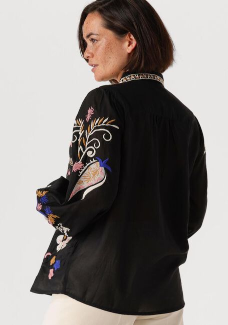 Zwarte SUMMUM  BLOUSE EMBROIRERED VOILE - large