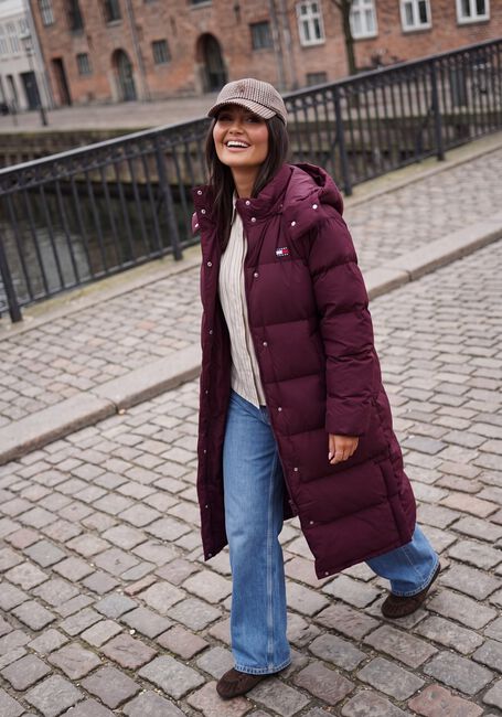 TOMMY JEANS Veste matelass&eacute; TJW ALASKA LONG PUFFER Bordeaux - large