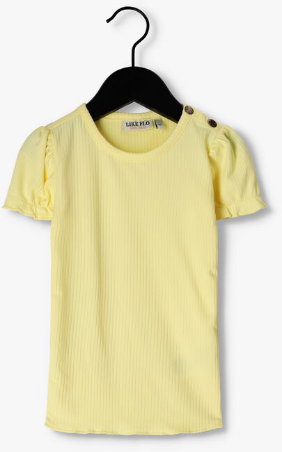 LIKE FLO T-shirt FANCY RIB TOP en jaune - large