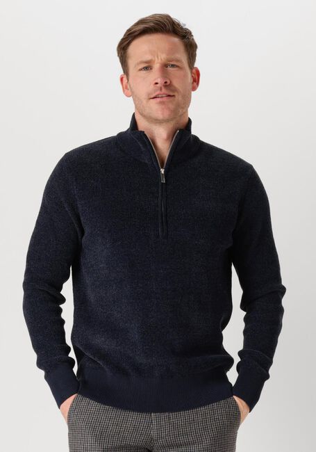 Blauwe SELECTED HOMME Trui SLHRODNEY LS HIGH NECK HALF ZIP - large