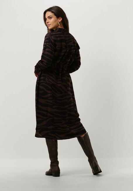 OBJECT Robe midi OBJCIRA L/S SHIRT DRESS 129 en marron - large