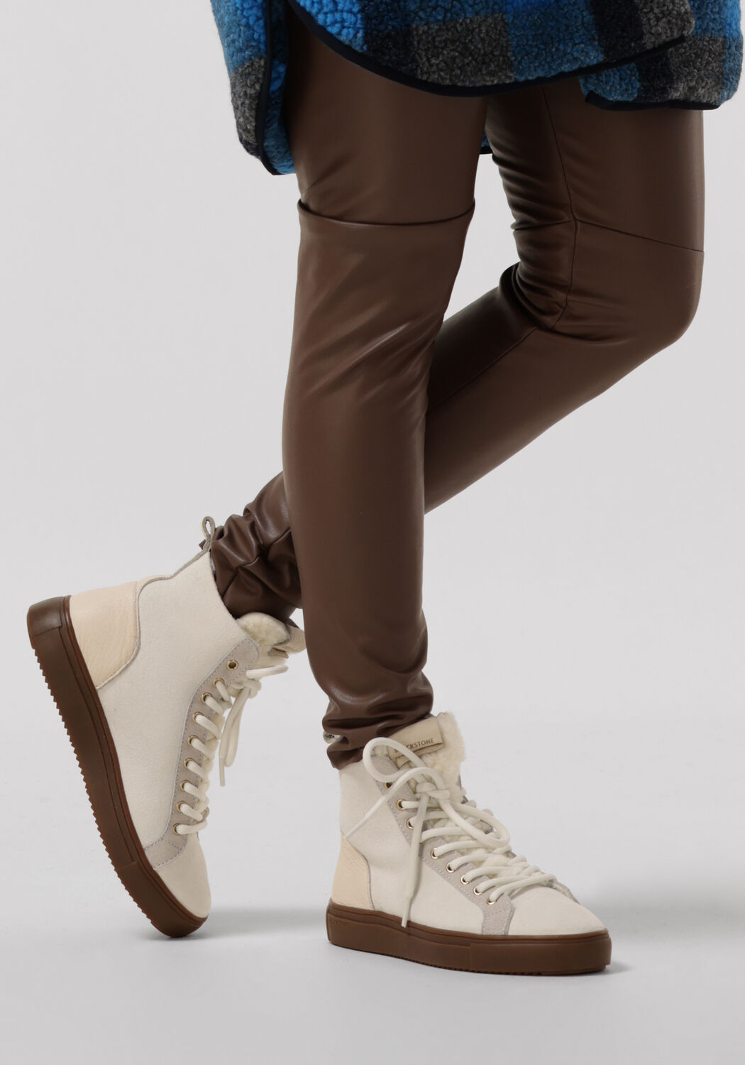 Witte BLACKSTONE Hoge sneakers YL55 Omoda