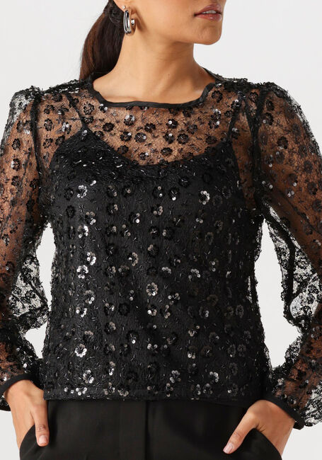 Zwarte OBJECT Top OBJMAISY L/S RE TOP - large