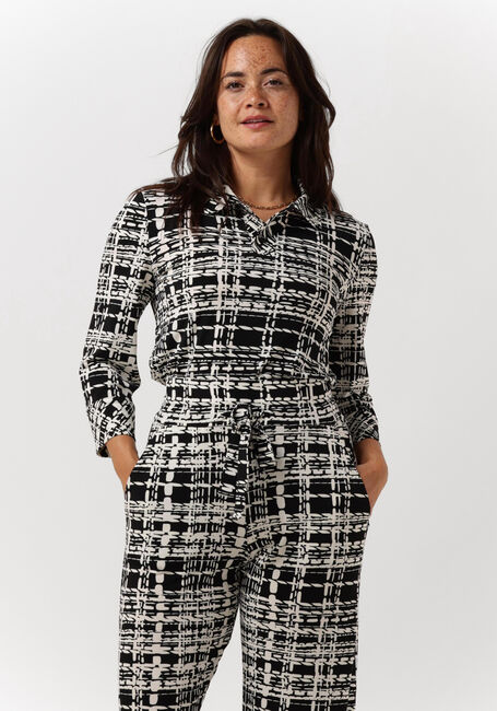 VANILIA Haut DUO CHECK POLO en noir - large
