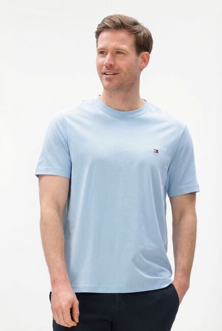 TOMMY HILFIGER T-shirt BRAND LOVE SMALL HILFIGER TEE Bleu clair - large
