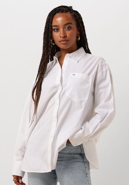 TOMMY JEANS TJW RLX ESSENTIAL SH Blouses en blanc - large