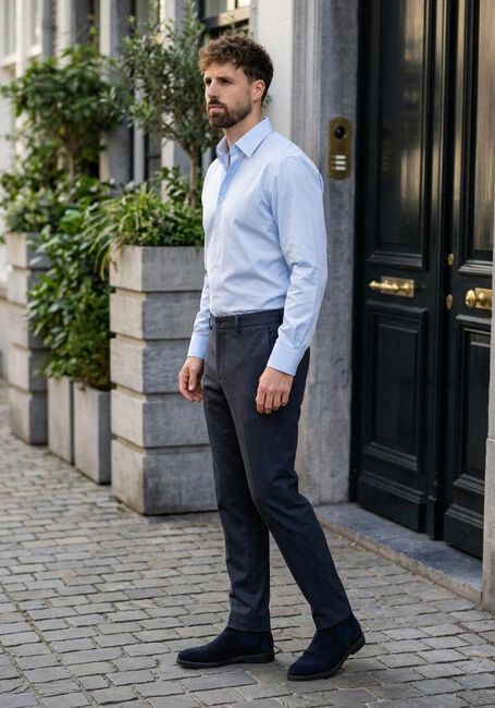 BOSS BLACK Chemise classique H-HANK-KENT0C1-214 Bleu clair - large
