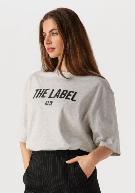 ALIX THE LABEL T-shirt LADIES KNITTED THE LABEL TSHIRT en gris - large