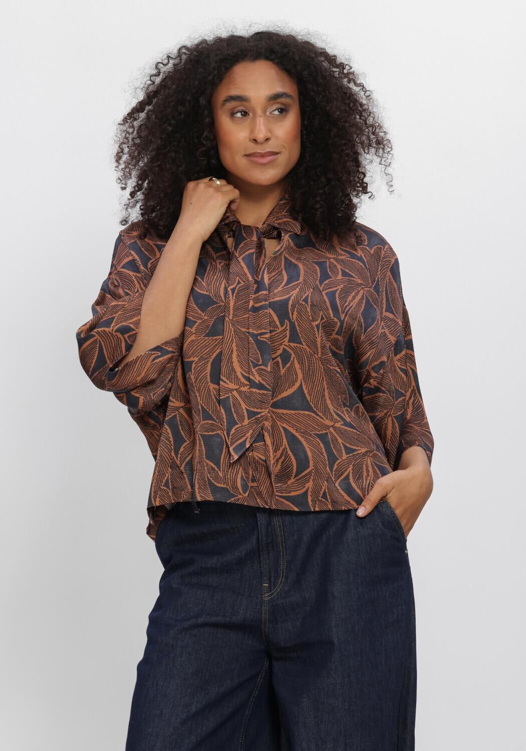 SUMMUM TOP ABSTRACT FLOWERS Blouses en marron - large