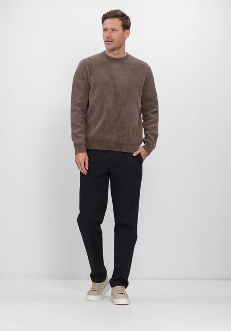 PROFUOMO Pull PULLOVER CREW NECK CHENILLE RIB en marron - large