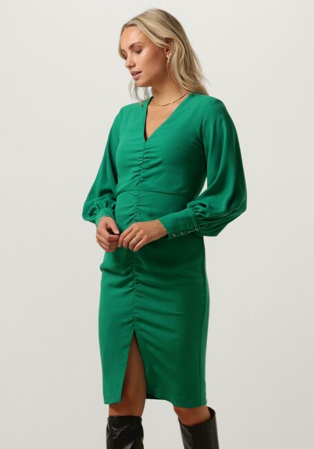 ACCESS Mini robe RUCHED DRESS WITH V NECKLINE en vert - large