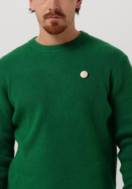 SCOTCH & SODA Pull RIB-KNIT WOOL-BLEND CREWNECK PULLOVER en vert - large