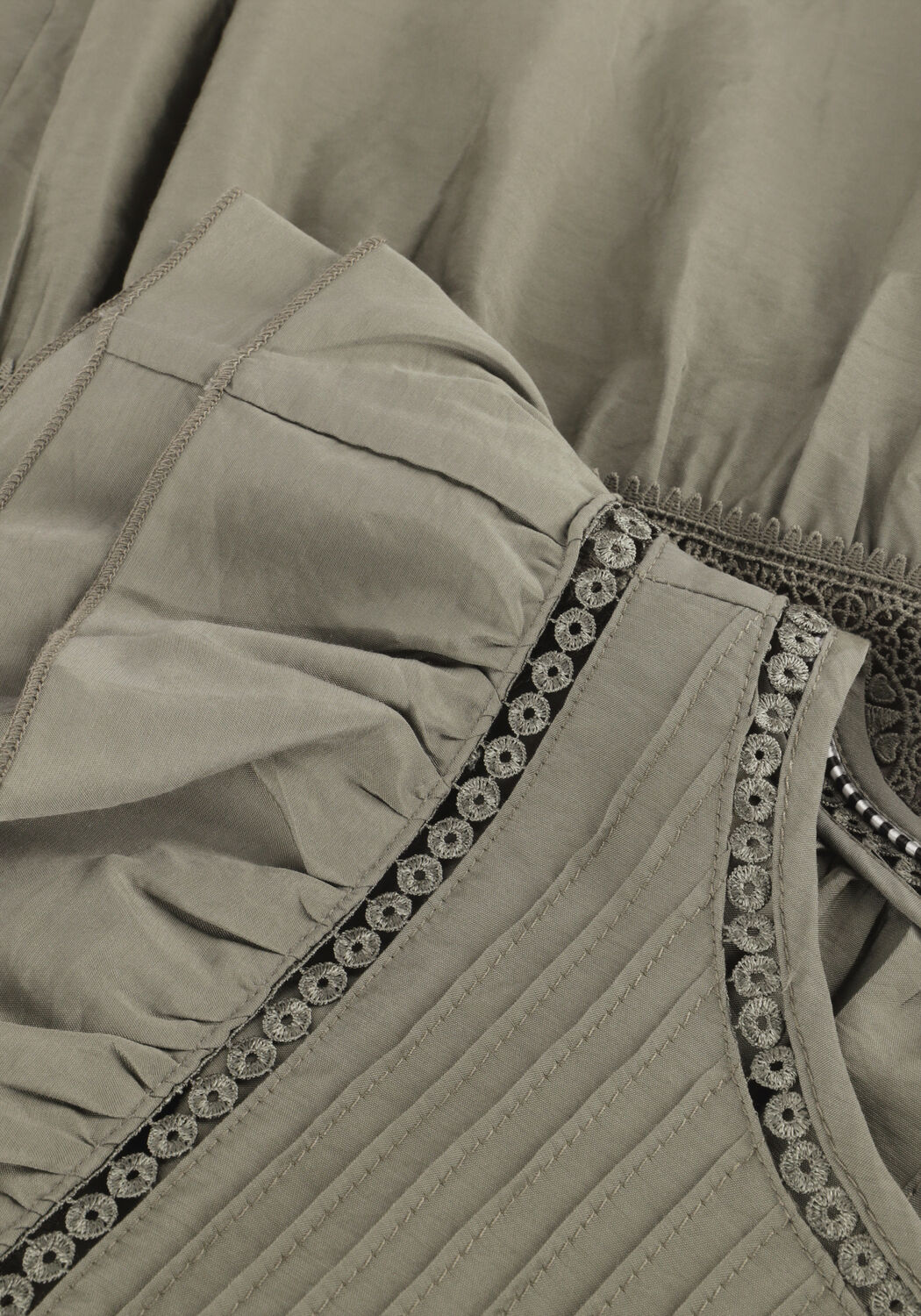 CO'COUTURE Mini robe CALLUMCC FRILL PINTUCK DRESS Kaki - large