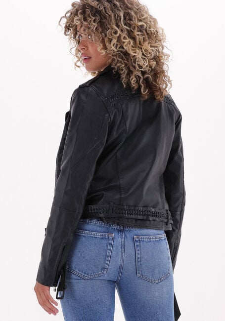 GOOSECRAFT Veste en cuir JADE BRAIDED en noir - large