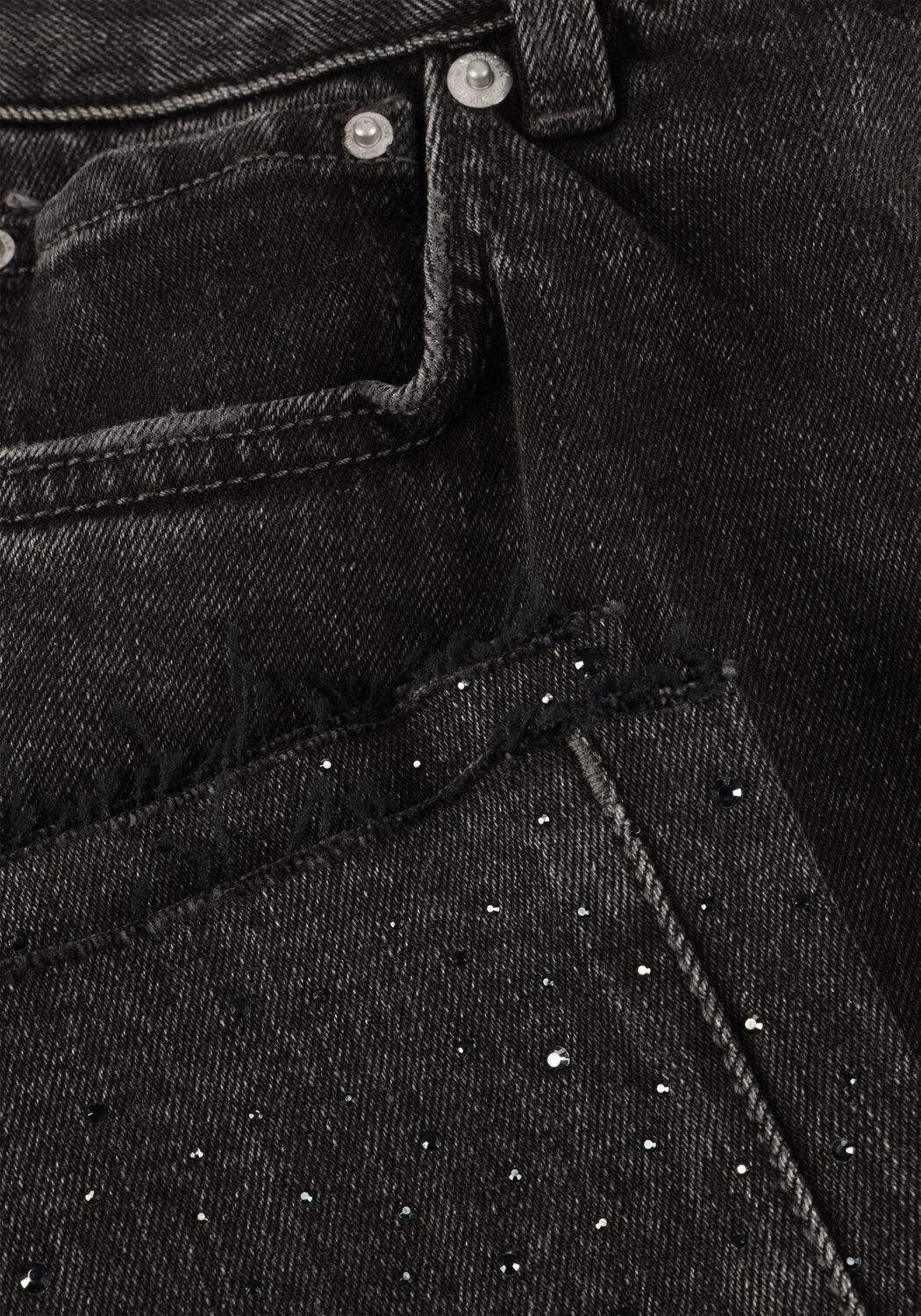 CATWALK JUNKIE Straight leg jeans LOOSE FIT JEANS WITH METALLIC STRASS en noir - large