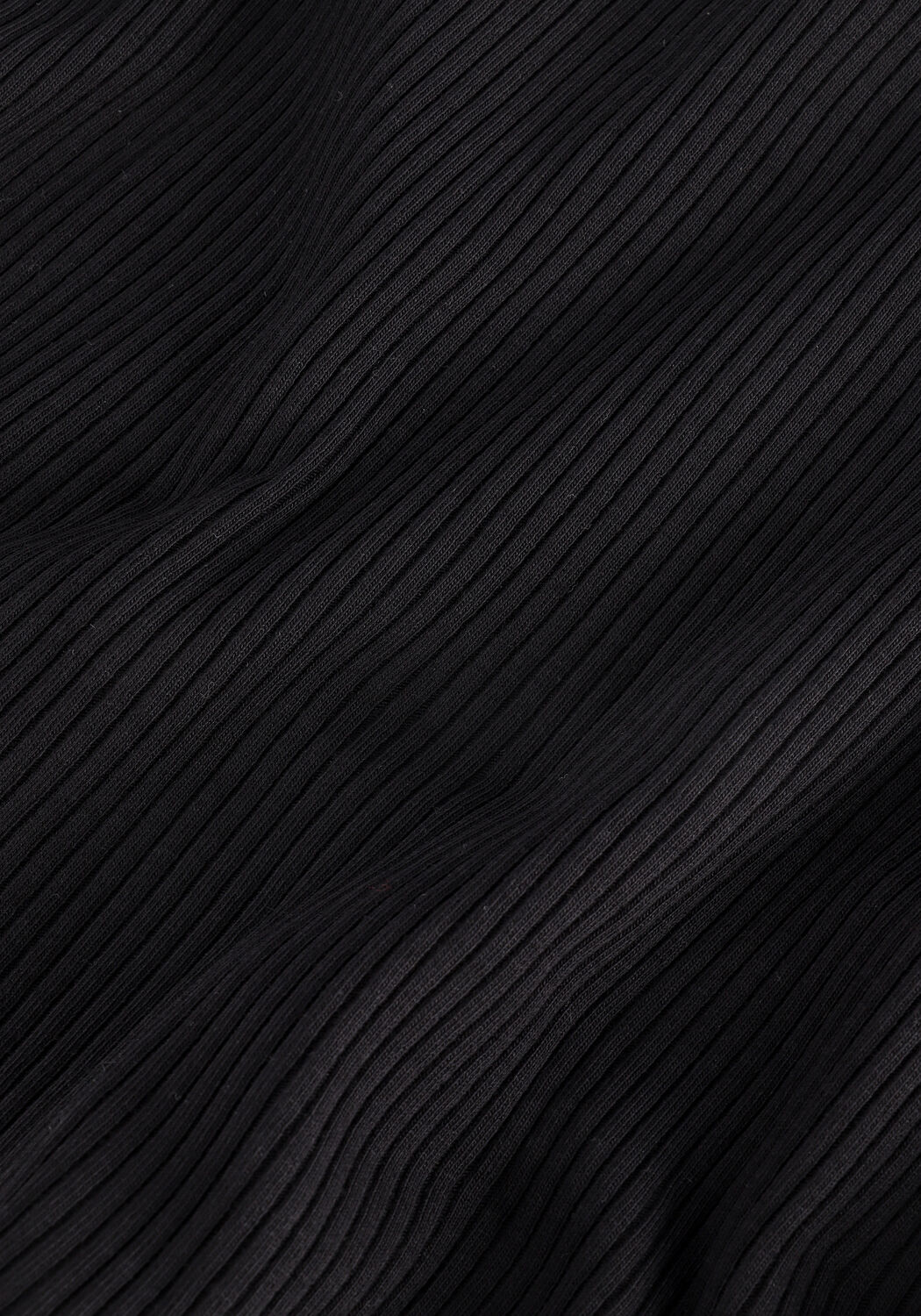 Zwarte NA-KD Top FRILL RIBBED JERSEY TOP - large