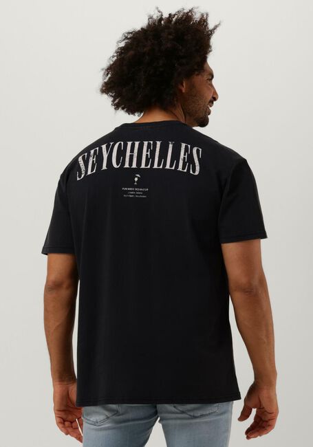 PUREWHITE T-shirt TSHIRT WITH SMALL FRONT LOGO AT SIDE AND BIG BACK PRINT en noir - large