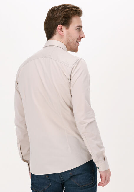 Gebroken wit CAST IRON Casual overhemd LONG SLEEVE SHIRT TWILL JERSEY - large