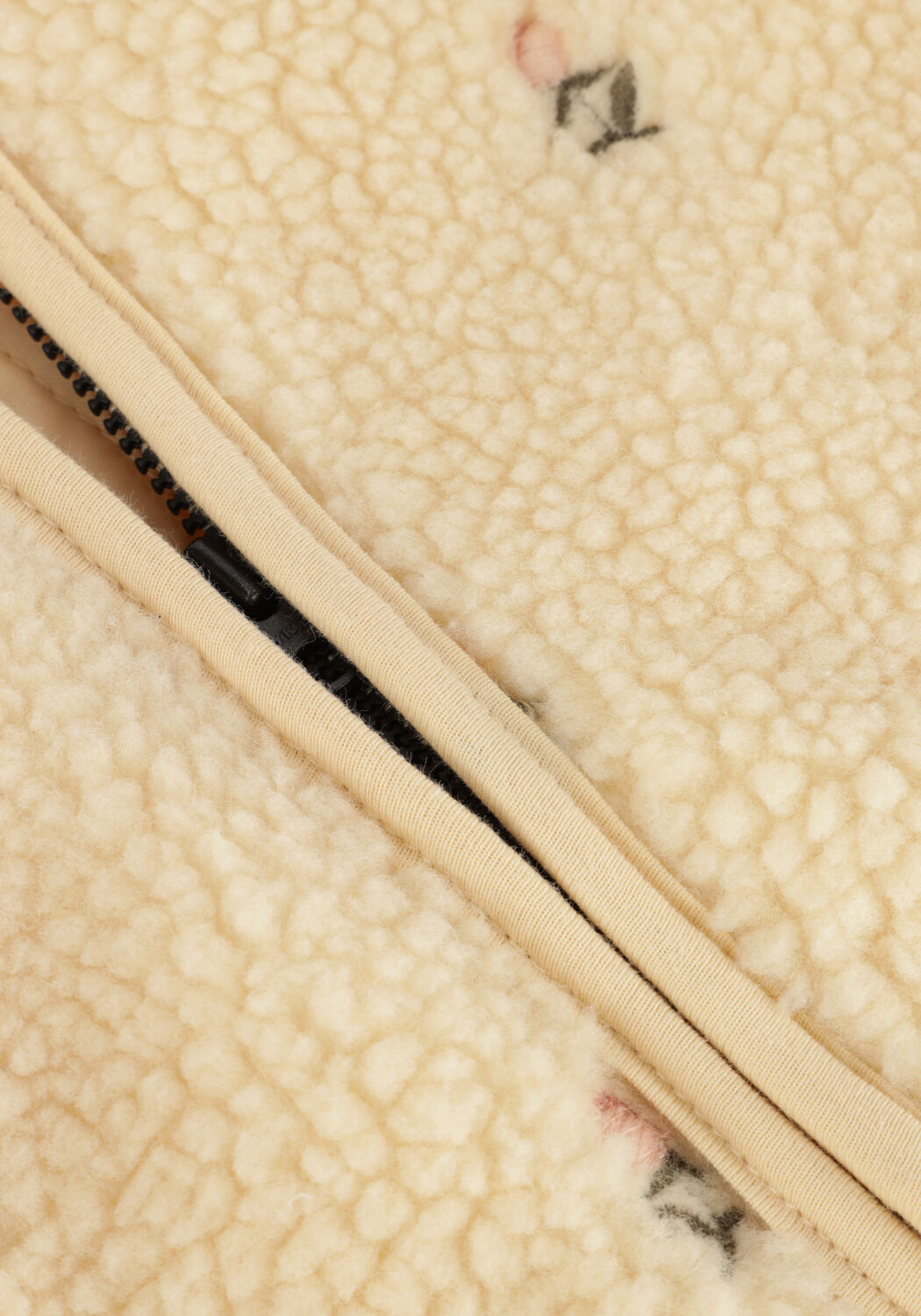 Ecru LIL' ATELIER Jassen NBFNALO LOOSE SHERPA JACKET LIL - large