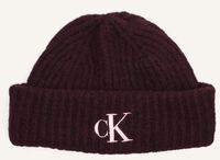 Rode CALVIN KLEIN Muts WOOL BLEND BEANIE - medium