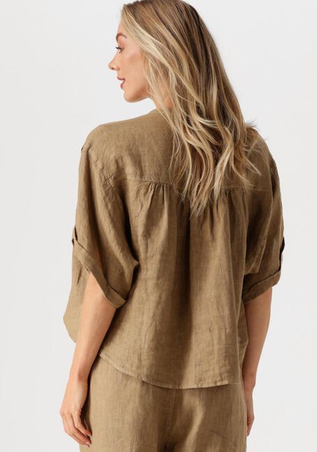 Khaki BY-BAR  AXEL LINNEN BLOUSE - large