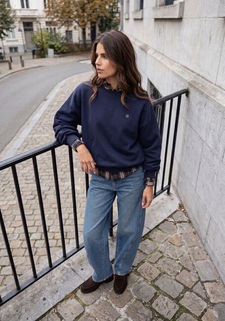 Donkerblauwe BY-BAR Sweater LILI COAST SWEATER - large