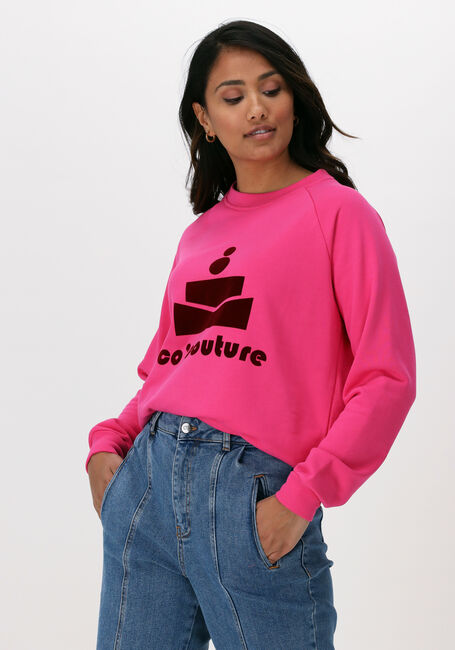 Roze CO'COUTURE Sweater CLUB FLOC SWEAT - large