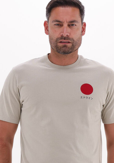 EDWIN T-shirt JAPANESE SUN TS SINGLE JERSEY en beige - large