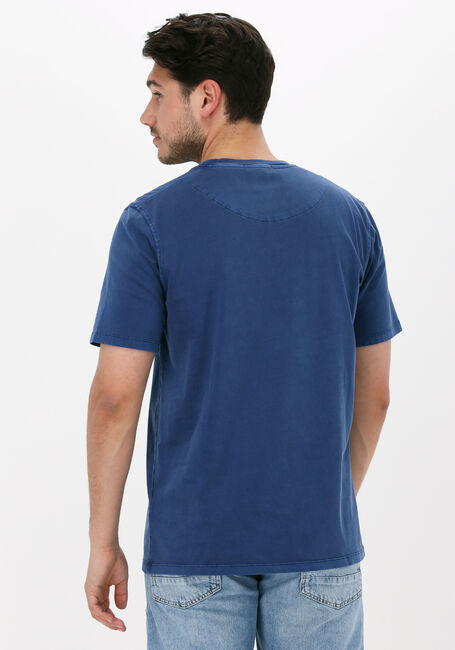 Donkerblauwe SCOTCH & SODA T-shirt GARMENT-DYED CREWNECK TEE WITH EMBROIDERY LOGO - large